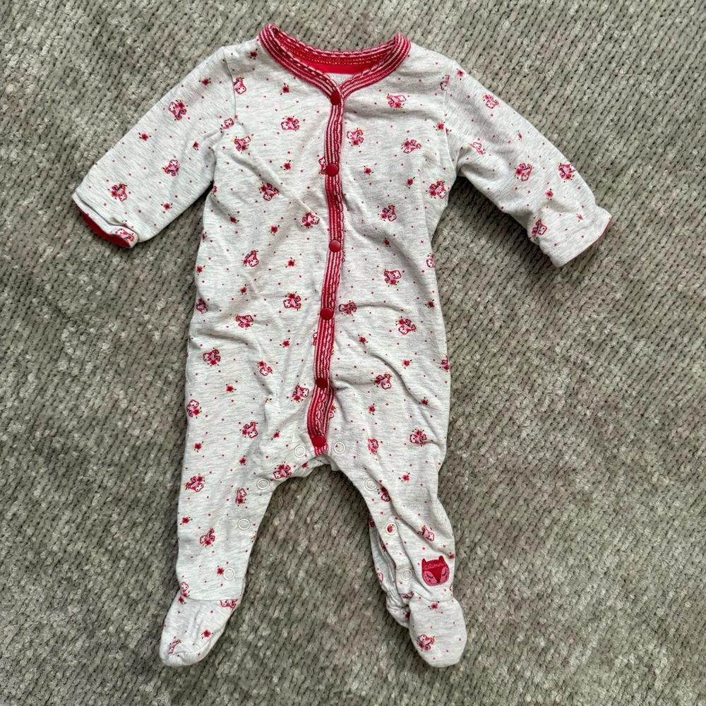 Catimini Floral Footed Sleeper‎ – 1 Month / 53–56cm Classic Timeless Cottagecore